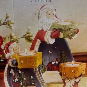 Santa Tea Light Holders - New In Box